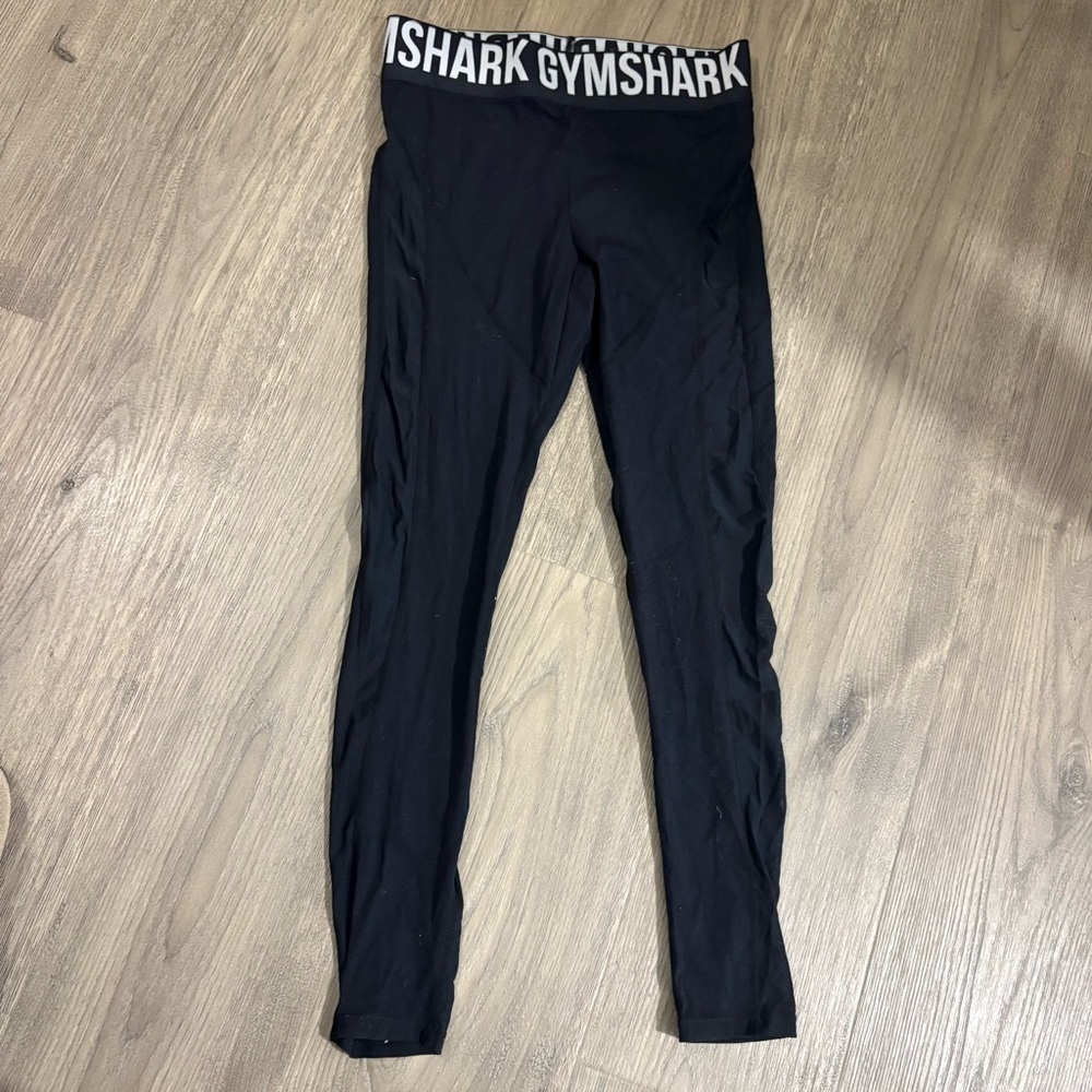 GYMSHARK Black Capri Leggings Mesh Sides Sz S/ XS Athletic Athleisure